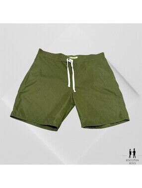 Mollusk California Men's Size 36 Scallop Trunks Cotton Blend Green Military